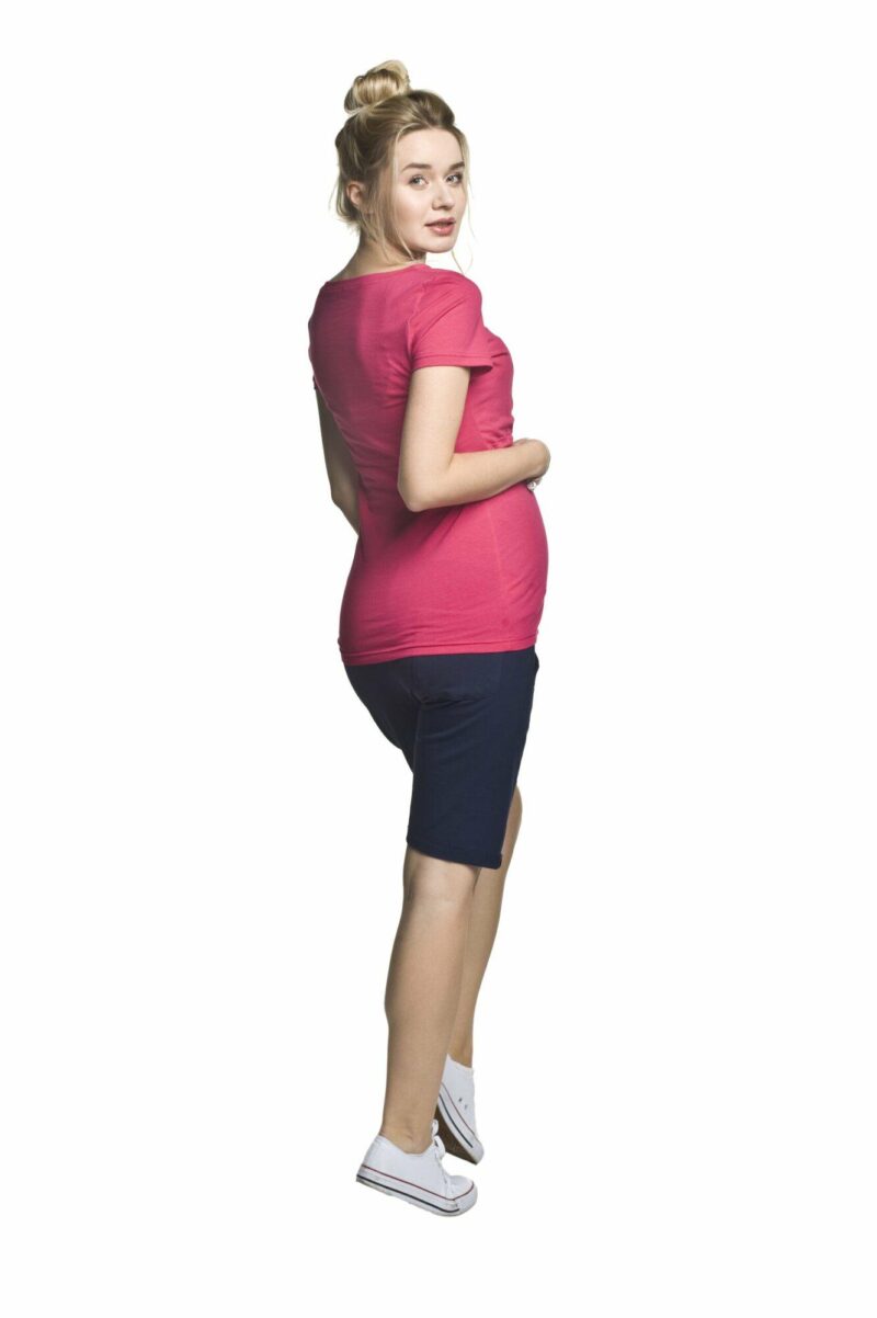 bluzka ciazowa i do karmienia comfy krotki rekaw amarantowa torelle
