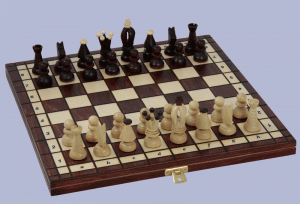 szachy drewniane krolewskie 32cm