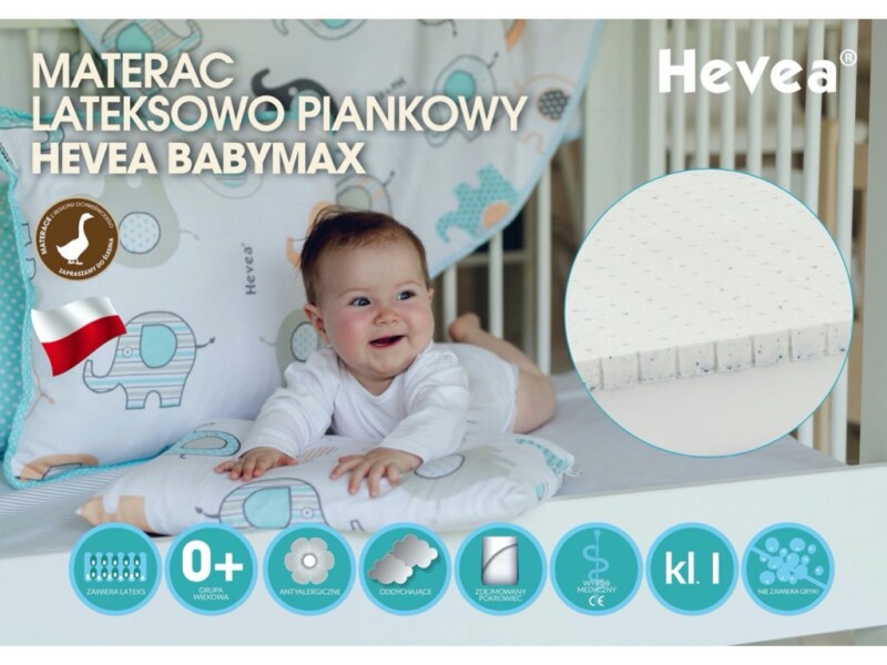 materac piankowy hevea baby max