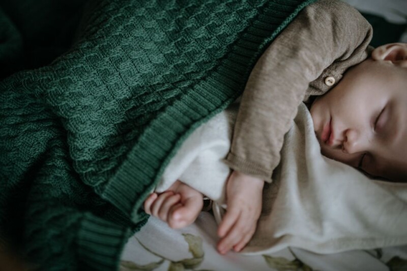 butelkowa zieleń koc bawełniany memi