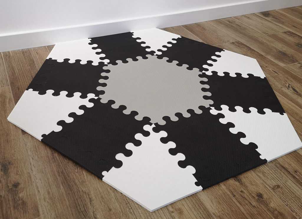 mata edukacyjna puzzle piankowe na podłogę heksagon