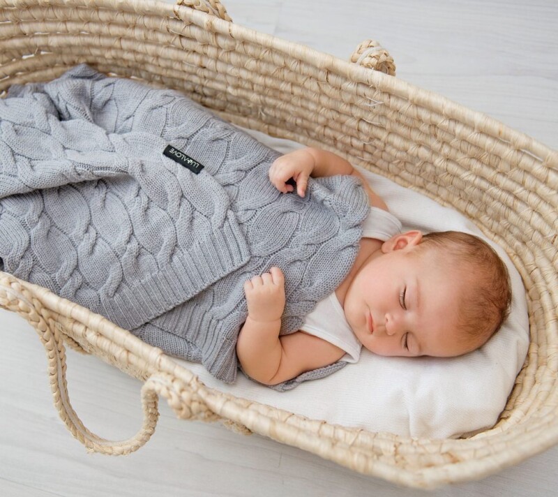 szary kocyk merino lullalove