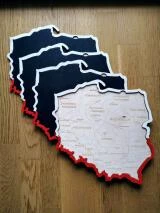 drewniana układanka tablicowa mapa polski
