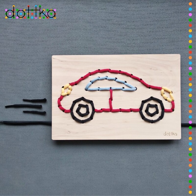 przeplatanka sensoryczna dottka wyścigówka