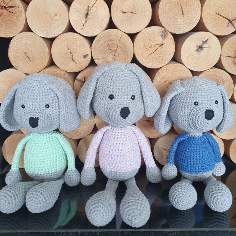 piesek przytulanka ręcznie robiona