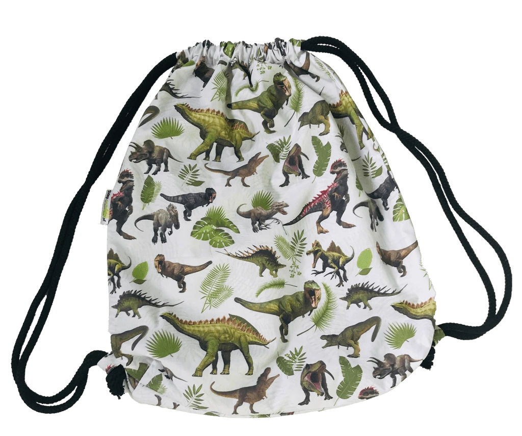 bawełniany worek plecak dinozaury