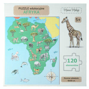 puzzle edukacyjne afryka mama maluje