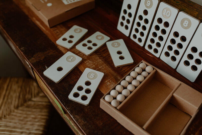 drewniane karty do nauki cyfr Milin