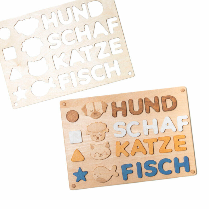 Julu układanka drewniana po niemiecku