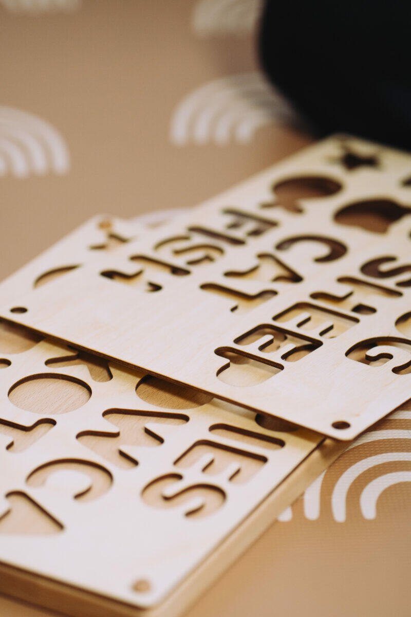 Julu warstwowa układanka dla dzieci z drewna