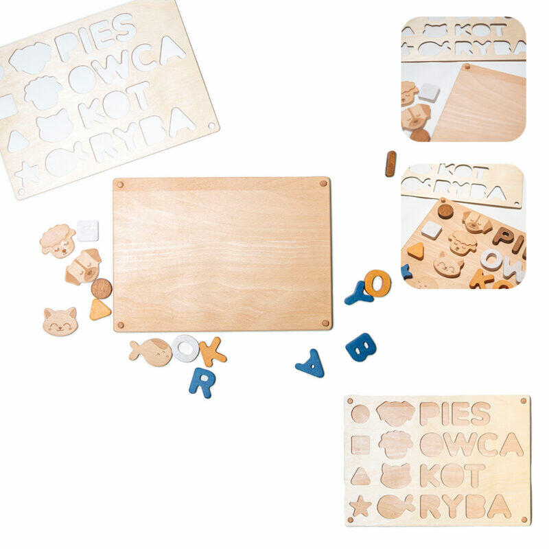 językowa układanka warstwowa do nauki literek