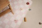 Mata ochronna chess pink beige