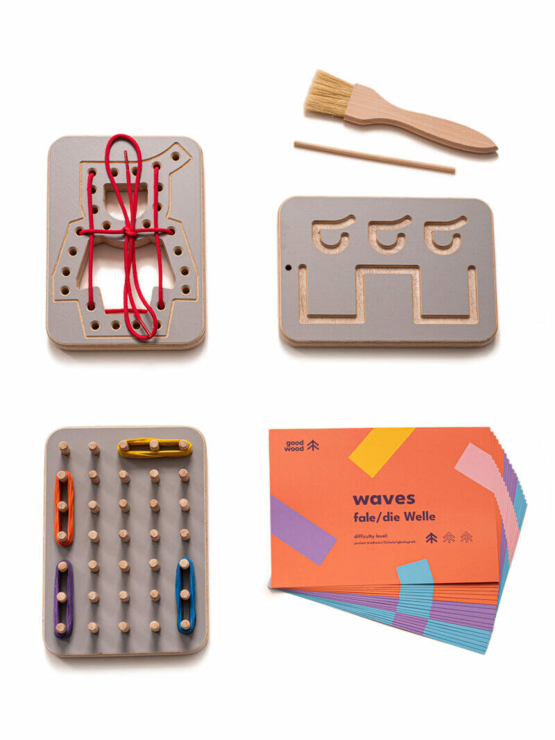 Zestaw kreatywny geoplan tabliczka przeplatanka zestaw