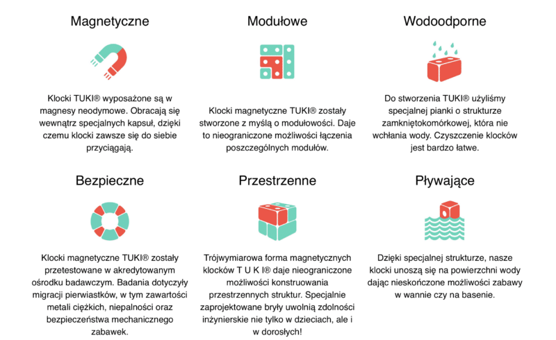 klocki magnetyczne Tuki Tetra