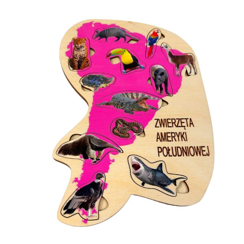Układanka zwierzęta Ameryki Południowej Skumaj To