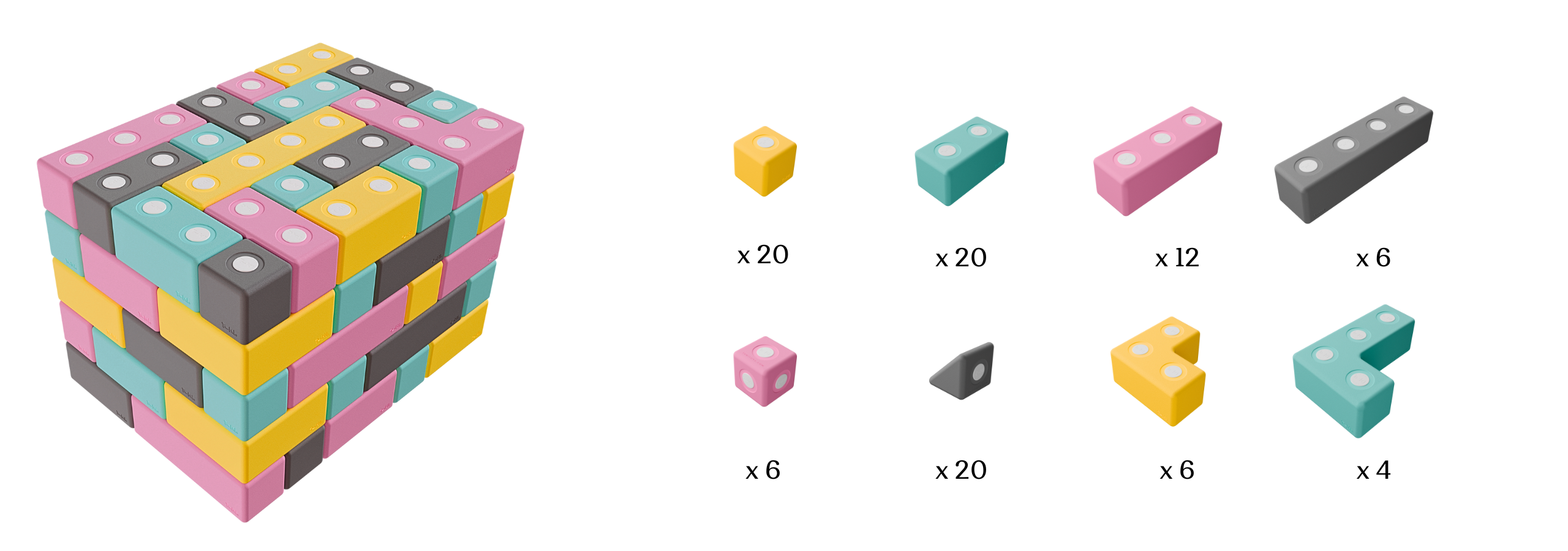 klocki magnetyczne tuki builder 94 elementow klocki magnetyczne tuki builder 94 elementow