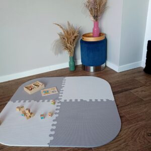 Mata DECO L biało-szara