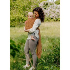 chusta do noszenia dzieci ciemny beż