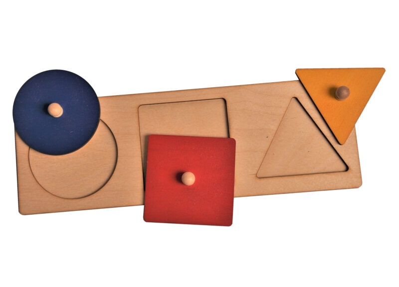 Układanka trzy figury Pierwsze Puzzle