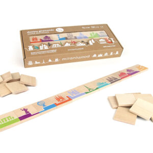 Drewniana gra edukacyjna Domino świat Milaniwood