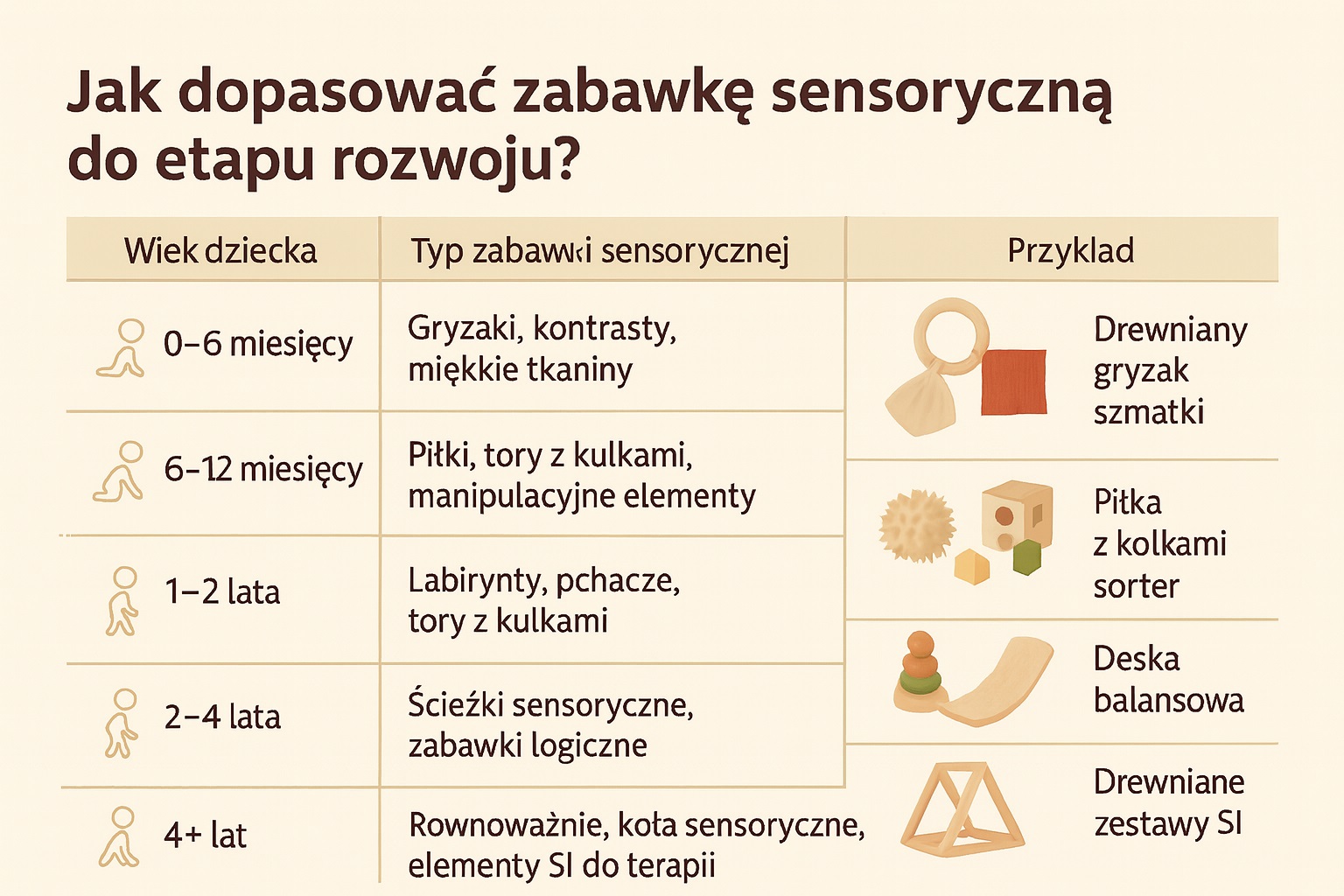 jak dopasować zabawkę sensoryczną do wieku dziecka