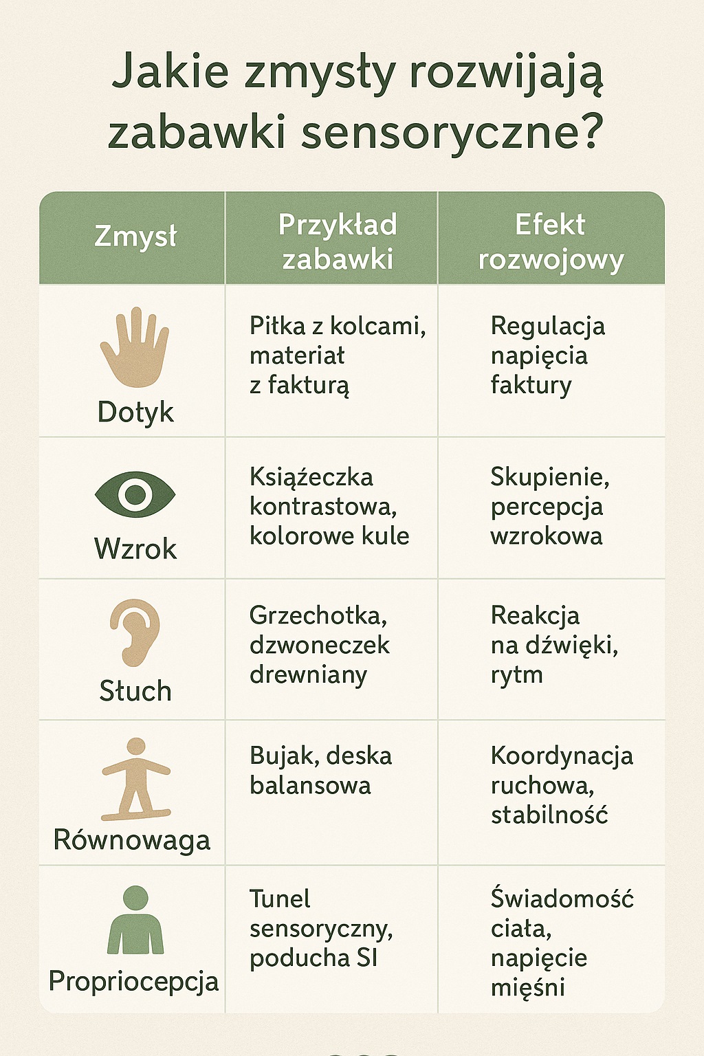 jakie zmysły rozwijają zabawki sensoryczne